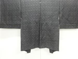 大正ロマン　漆花模様織り出し一つ紋羽織